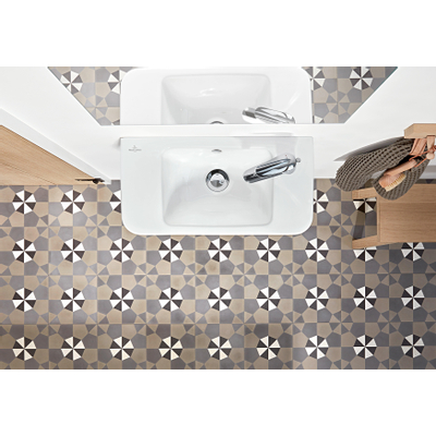 Villeroy & Boch O.novo Lave-main WC 50x16x13.5cm 1 trou de robinet avec trop-plein Blanc Alpin