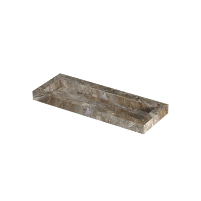 INK Pitch Wastafel - 120x45x9cm - centraal - Earth glossy - licht beschadigd - OUTLET UDEN