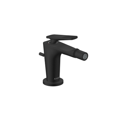 Hansgrohe Axor Citterio C 1-gats bidetkraan m. pop-up trekwaste m. cubic cutvoorsprong 11.3cm - mat zwart