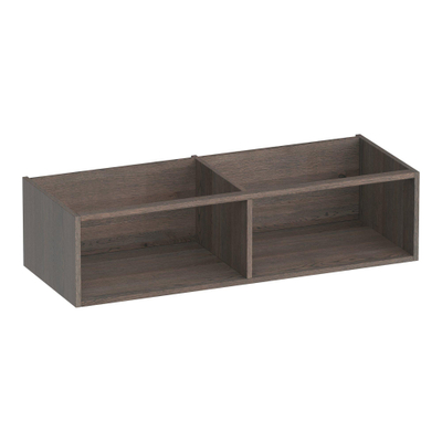 BRAUER Flourish colonne de rangement - 119x30x45,5cm - avec 2 compartiments de rangement lattes chêne noir