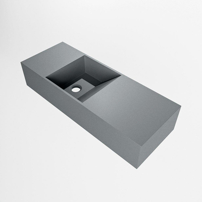 Mondiaz TYNE Lave-main - 60x23x12cm - lavabo gauche - sans trou de robinet - Solid Surface - Plata