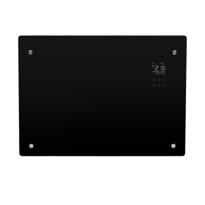 Eurom Alutherm Verre 1000 - Radiateur convecteur - wifi - Suspendu/Sur pied - 1000 watts - verre - noir mat