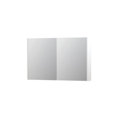 INK SPK2 armoire de toilette – 120 x 74 x 14 cm – 2 portes, portes-miroir double face – Blanc mat