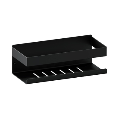 Brauer Etagère de douche - 23x8cm - Noir mat