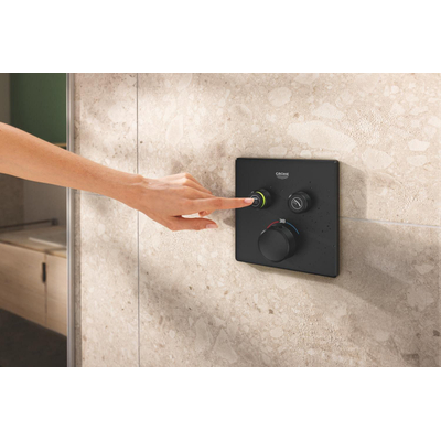 GROHE Grohtherm SmartControl afbouwdeel - vierkant - thermostatisch - 2 functies - mat zwart