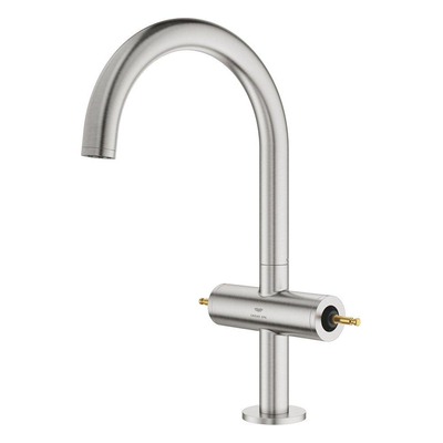 Grohe Atrio private collection L-size wastafelmengkraan z/grepen supersteel