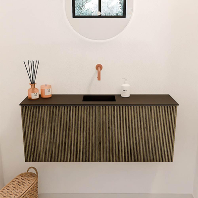 Mondiaz JOYA 100cm toiletmeubel - kleur Dusk - Wastafel FAYE positie Midden Zonder kraangat kleur Urban.