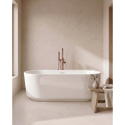 ZEZA Pure baignoire îlot - 170x80x58cm - acrylique - blanc brillant