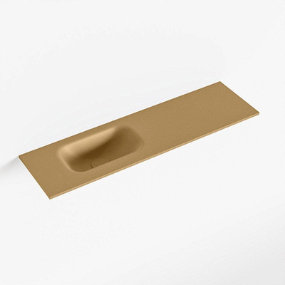 Mondiaz EDEN Lavabo - 80x23x0.9cm - vasque à gauche - sans trous de robinetterie - pour meuble de toilette - Solid surface - Oro