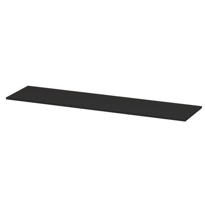 INK Topdeck Plan vasque - 180x45x2cm - pour meuble bas - MDF laqué - Noir mat