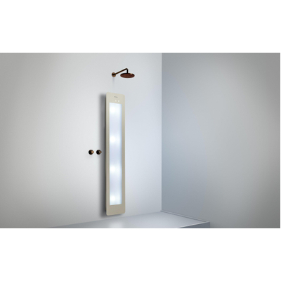 Sunshower Round Plus L infrarood + UV licht opbouw incl. Wandbeugel 185x33x12cm full body Sand White