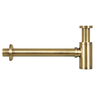 Differnz Ravo ensemble lave-mains - 38,5x18,5x9cm - Rectangulaire - 1 trou de robinet - robinet courbé or mat - béton gris foncé