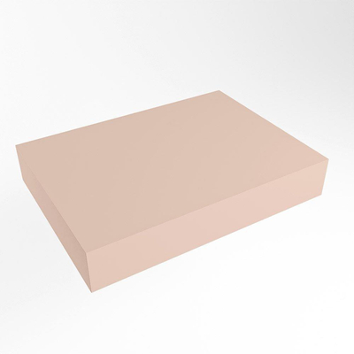 Mondiaz TOP 51 Vrijhangend Topblad - 70x51x12cm - geschikt voor waskom - Solid surface - Rosee