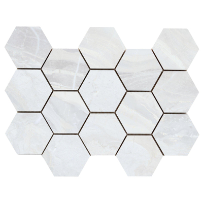 Terravito Ivello wandtegel - 32.5x22.5cm - Natuursteen look - White gepolijst (wit)