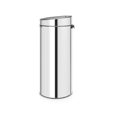 Brabantia Touch Bin Afvalemmer - 30 liter - kunststof binnenemmer - brilliant steel