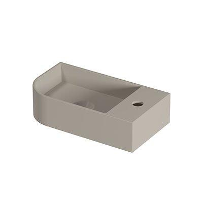 INK Trevi Fontein - 40x22x10cm - 1 kraangat - links afgerond - porselein - mat creme cotton