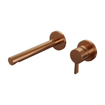 Brauer Copper Edition Mitigeur lavabo encastrable ColdStart avec partie encastrable poignée type S1 rosaces rondes cuivre brossé PVD