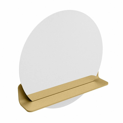 Mondiaz SPOT Miroir de salle de bains - rond 60cm - tablette de lavabo - couleur Oro