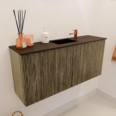 Mondiaz JOYA 90cm toiletmeubel - kleur Dusk - Wastafel FAYE positie Midden 1 kraangat kleur Urban.