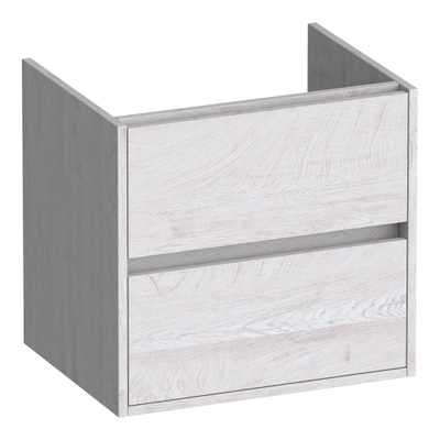 BRAUER Adore meuble sous-lavabo - 60x46x55cm - 2 tiroirs à fermeture douce - sans poignées - 1 découpe pour siphon - Forest Seashell