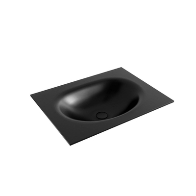 MONDIAZ MOON Urban solid surface lavabo encastré 61cm Position du bassin au milieu
