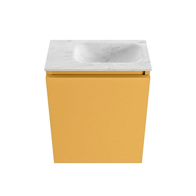 MONDIAZ TURE-DLUX 40cm toiletmeubel Ocher. EDEN wastafel Opalo positie rechts. Zonder kraangat.