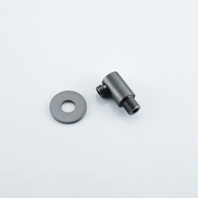 Fortifura Calvi wandaansluitbocht - rozet rond - PVD - geborsteld gunmetal (antraciet)