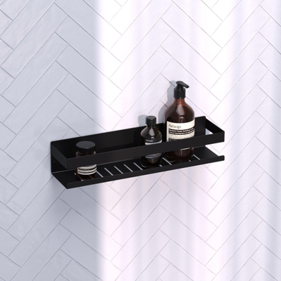 Brauer Etagère de douche - 40x10cm - Noir mat