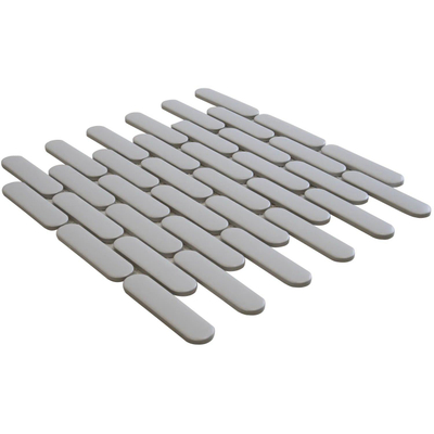 La Mosaic Factory Sevilla carreau mosaïque - 30x30cm - carrelage mural et de sol - Ovale - Porcelaine Blanc Mat