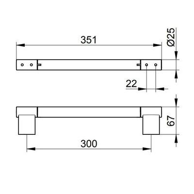 Keuco Plan poignée de bain 30cm aluminium