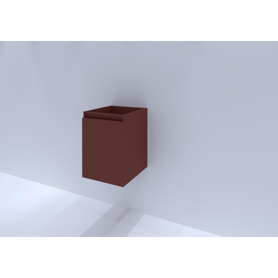 HR badmeubelen Meuble sous lavabo - 40x44.8x55cm - 1 porte - ouverture droite - sans poignée - 40x55x45cm terra mat