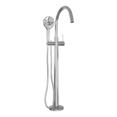BRAUER Stripe Vrijstaande Badmengkraan - SET 02 - 3-standen handdouche - doucheslang - chroom