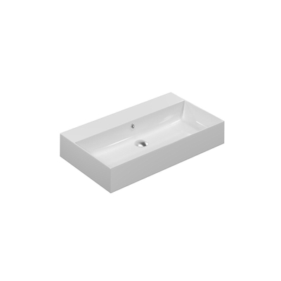 Thebalux lavabo modèle Cube 1x cuve sans trou de robinet