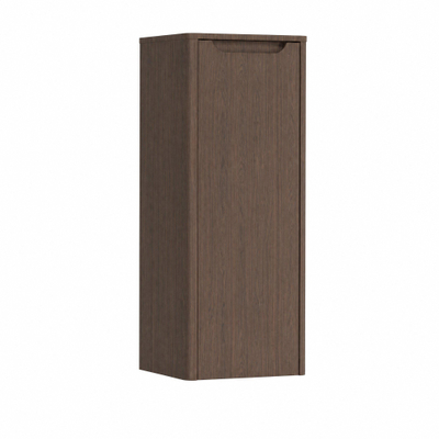 H&R Badmeubelen Juice Halfhoge kast - 40x35x100cm - met ronde hoeken - 1 deur - rechtsdraaiend - coffee