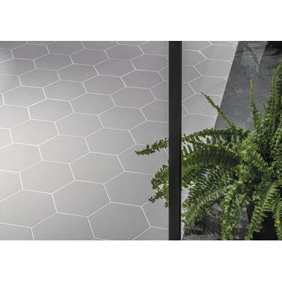 Cifre Ceramica Hexagon Timeless wand- en vloertegel - 15x17cm - 9mm - Zeshoek - Lichtgrijs mat