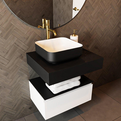 Mondiaz TOP 51 Topblad - 40x51x12cm - geschikt voor afdekplaat - Solid surface - Urban