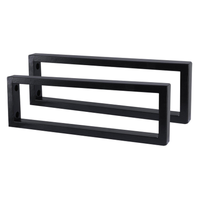 Differnz Ophangbeugel Wastafel 25x440x150 2 stuks Zwart OUTLETSTORE