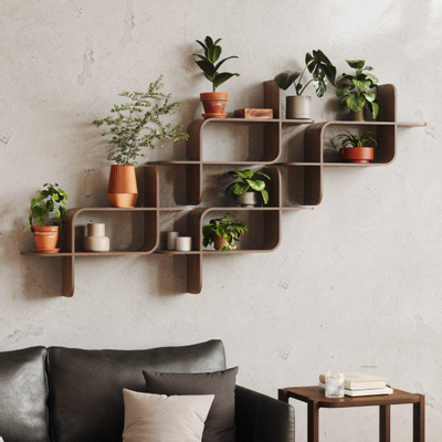 Umbra Shelf wandrek 62x15x47cm licht walnoot TWEEDEKANS
