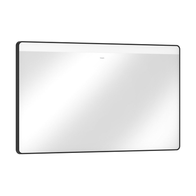 Hansgrohe Xarita Lite Q Miroir - 120x70cm - éclairage led - Horizontal - interrupteur mural - Noir mat