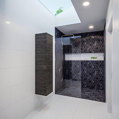 MONDIAZ BEAM Armoire colonne - 160cm - 2 portes - Marron foncé