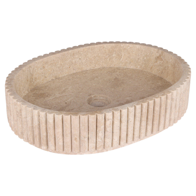 Differnz Ribba waskom - 50x38x12cm - marmer - beige