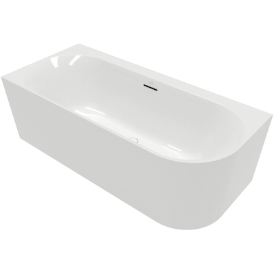 Villeroy & Boch Loop & Friends kunststof - inbouw duobad acryl back to wall oval - 180x80x47cm hoekuitvoerin - glans wit