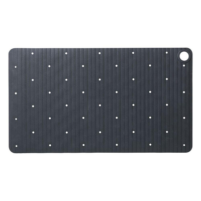 Sealskin Ribb Badmat - 40x70cm - Antislip - inclusief - zwarte haak - Antraciet