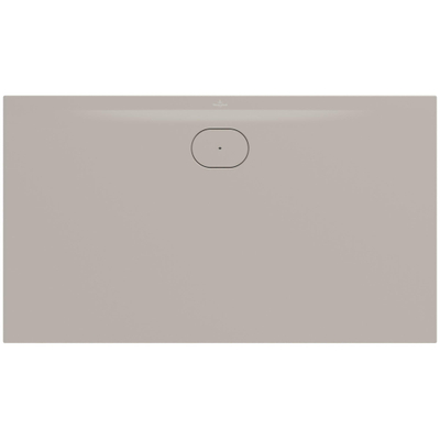 Villeroy & Boch Ecora douchebak - 140x80x3.5cm - afvoer lange zijde - almond (beige)