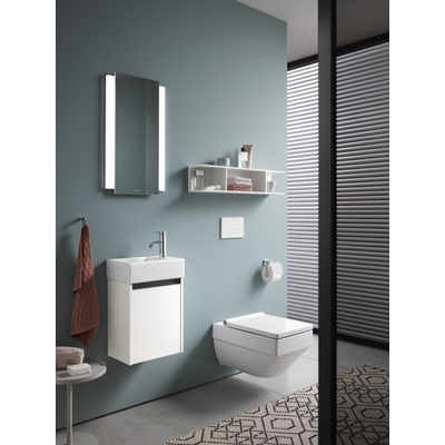 Duravit Ketho 2 meuble bas sous lavabo avec 1 porte 36.4x23.8x44cm droite, avec poignée blanc mat anthracite