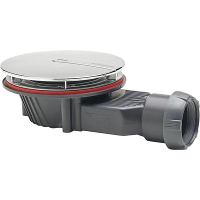 Wirquin Slim+ Douchebakafvoer - ondiep 40mm - met deksel in ABS - chroom