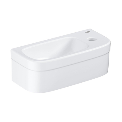 GROHE Euro fontein 1 kraangat met overloop 37x18cm hygiene coating wit