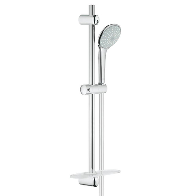 GROHE Euphoria 110 Mono Ensemble de douche - 60cm - douchette ronde - 1 type de jet - flexible de douche lisse - avec porte-savon - chrome