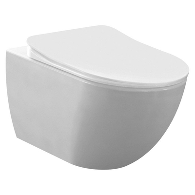 Creavit Free WC suspendu avec douchette de bidet – Rim-Off – profondeur 51 cm – blanc mat