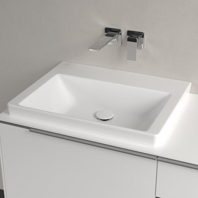 Villeroy & Boch Subway 3.0 Lavabo - 600 x 470 x 165 mm - Blanc Alpin CeramicPlus - sans trop-plein - rectifié